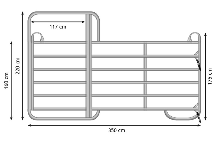 HAAS Panel 350 cm mit Tor