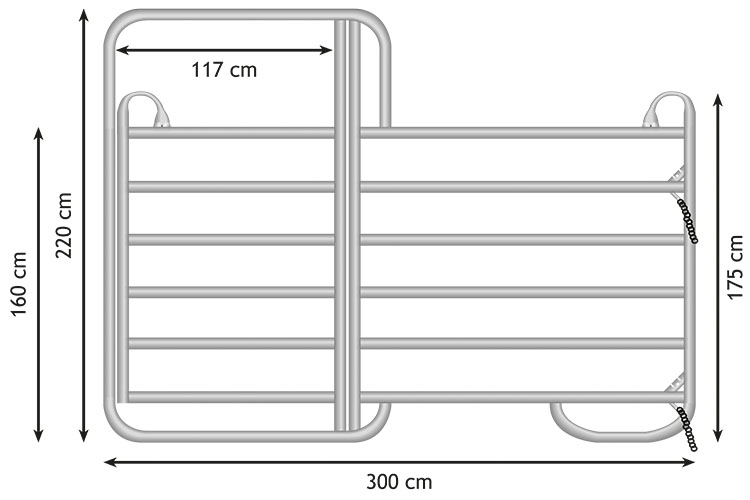 HAAS Panel 300 cm mit Tor